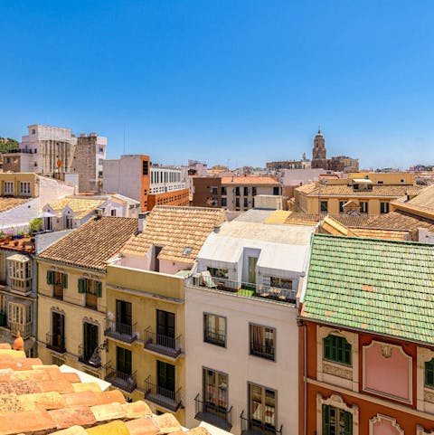 Admire the views out across Malaga's rooftops 