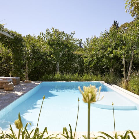 Cool off with a dip in the private pool after a spot of lunch