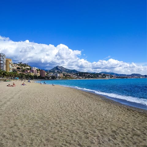 Spend the day at Torrox Beach, only minutes away by car