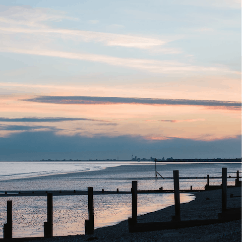 Hop in the car and catch the sunset at East Wittering Beach, just over twenty minutes away