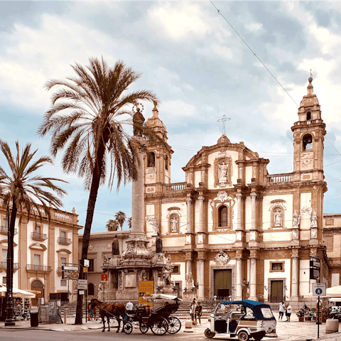 Stroll around Piazza San Domenico, a short walk away