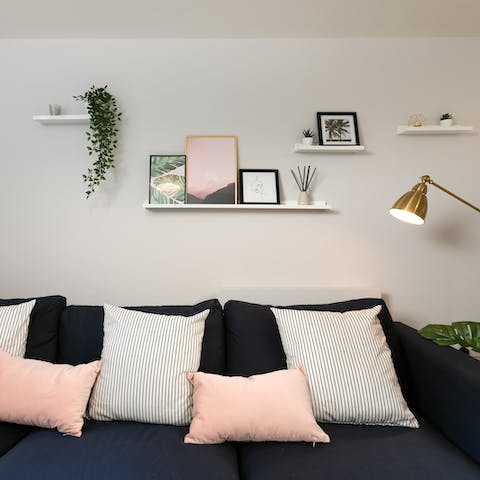 Enjoy a stylish stay in a home dotted with houseplants and curated trinkets