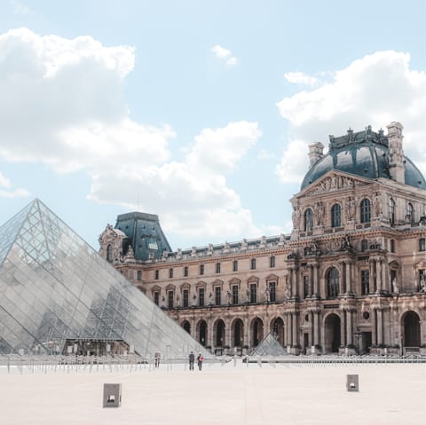 Make the five-minute walk to the Louvre and beat the crowds in the morning