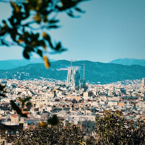 Explore the city of Barcelona, a forty-five-minute drive away