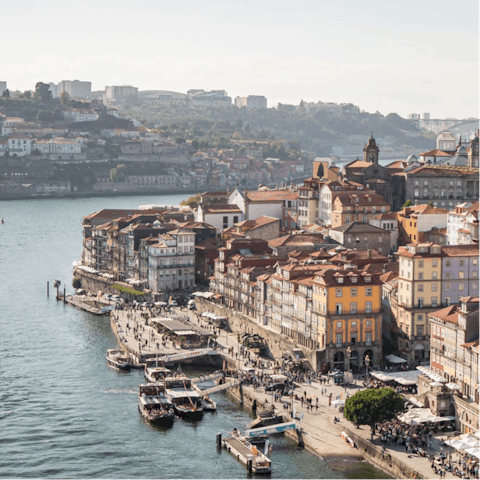 Take the easily accessible public transport down to Porto's riverside