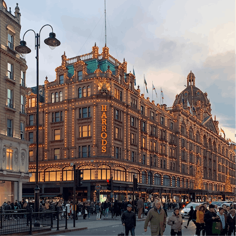 Stay on Brompton Road, right across the street from Harrods