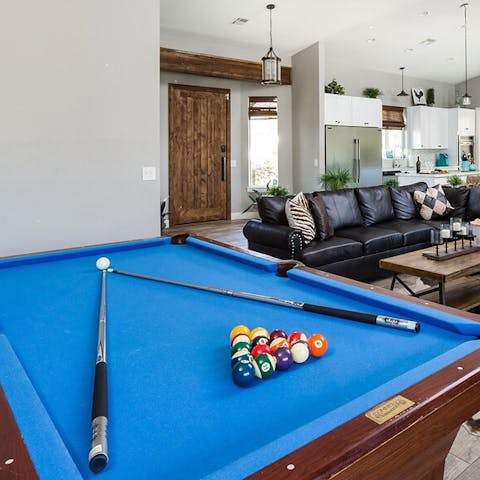 Challenge your friends to a game of pool
