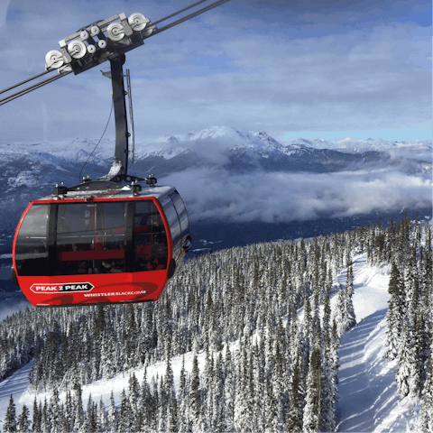 Walk to the ski lifts in Whistler in around ten minutes