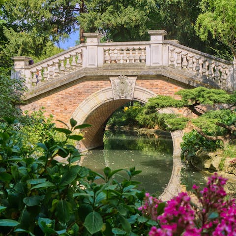 Stroll along the lovely winding paths around Parc Monceau, just a short walk away