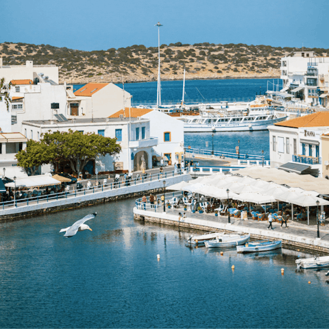 Have a stroll into the centre of Agios Nikolaos, 400 metres away