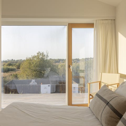 Open your curtains to wake up to your beautiful vista, stepping out to feel the morning sun