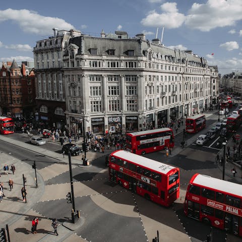 Hit the shops on Oxford Street – it's only a ten-minute walk