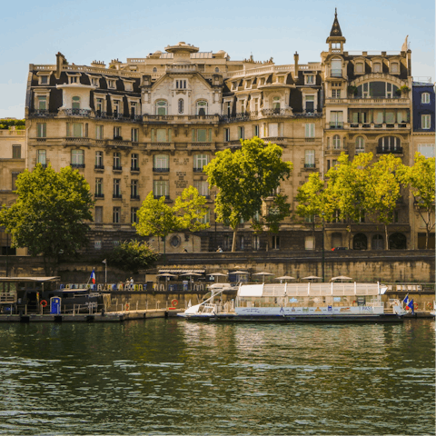 Stroll along the Seine and soak up the atmosphere of Paris