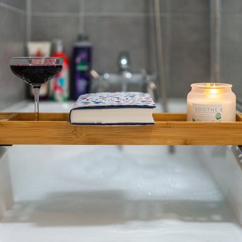 Light a candle and settle down into a bubble bath with a good book