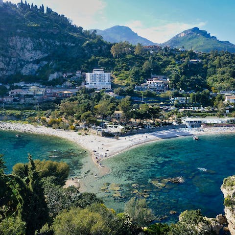Visit the pretty town of Taormina, only ten kilometres down the road