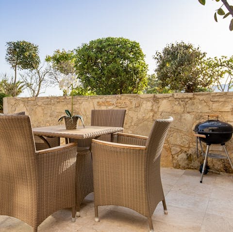 Light up the barbecue as the sun begins its descent and dine on the terrace