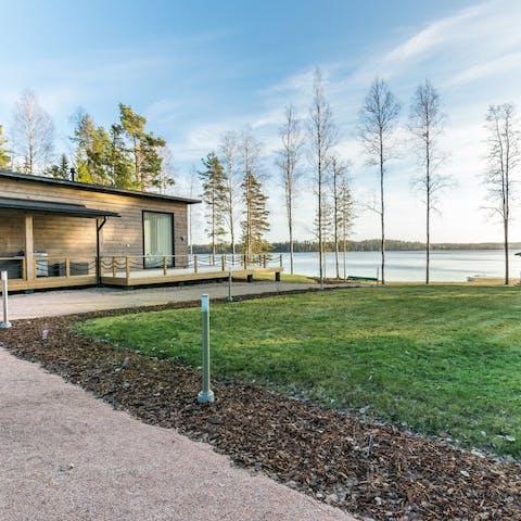 Find tranquility  by the lakeside in the Finnish countryside