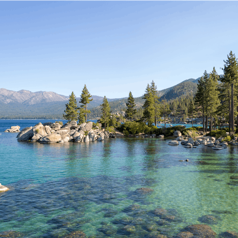 Head to Lake Tahoe for hiking, swimming or boating — just fifteen minutes' drive