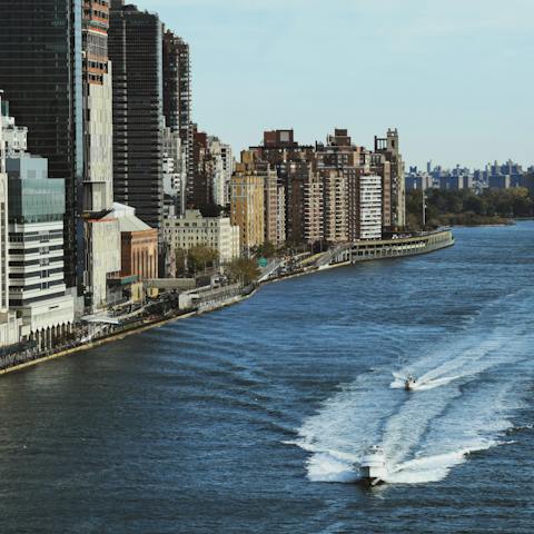 Go for a stroll along the East River Esplanade, just a five minute walk away