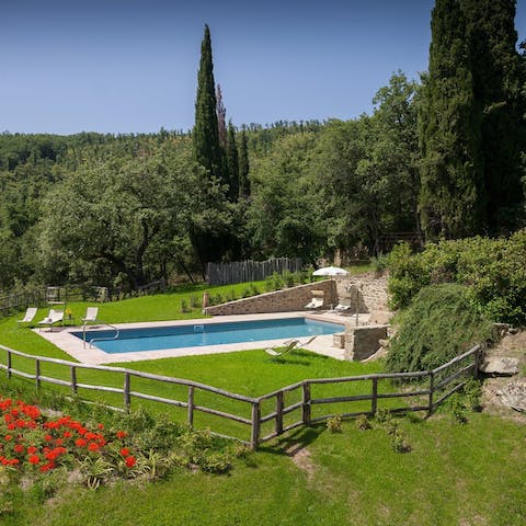 Find a wonderful sense of peace while relaxing by the pool