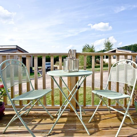 Savour your cup of Earl Grey in the morning on your private decking