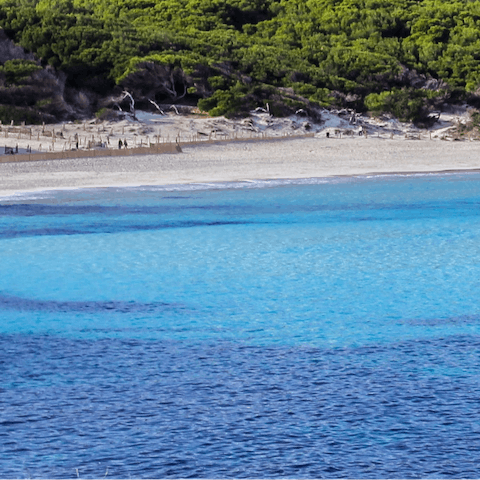 Relax on the sweeping sands of Playa de Muro, 16 kilometres away