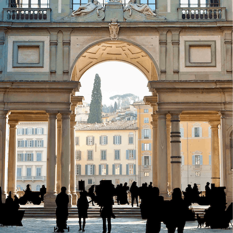 Be inspired while exploring the Uffizi Gallery – just a short stroll away