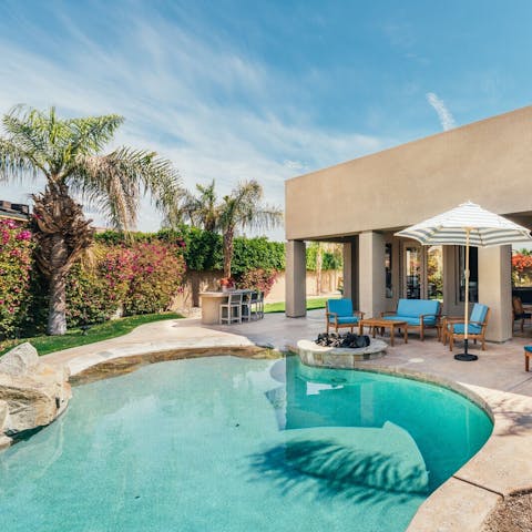 Cool off in the oasis-like private pool