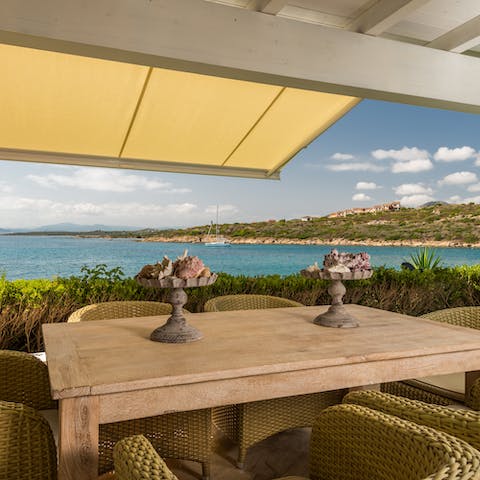 Sip your morning coffee on the terrace as you soak up the sea views