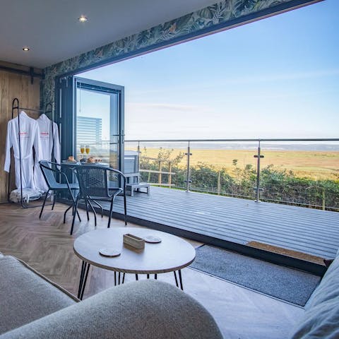 Open up the bi-fold doors and let the outside in