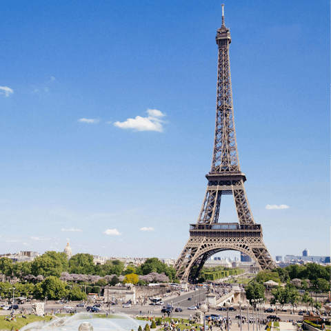 Soak in the magic of Paris from the nearby Eiffel Tower