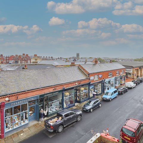 Stay on a street in the heart of Saltburn-by-the-Sea with shops and restaurants on your doorstep