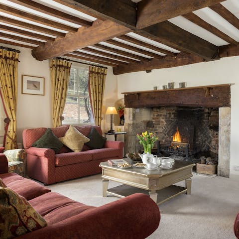 Curl up beside the fireside with a cuppa – there’s two to choose from here 