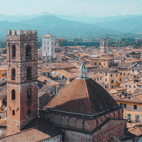 Explore the medieval town of Lucca, just a short drive away