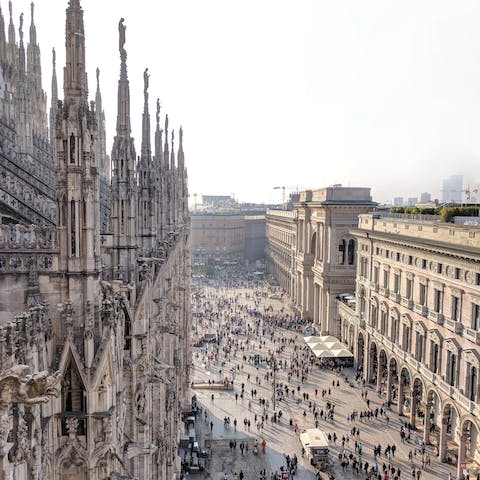 Hop on the metro or make the half-hour stroll to Milan's glorious cathedral