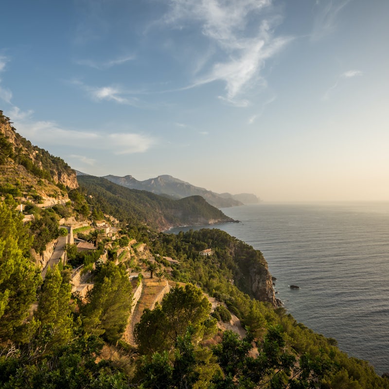 Take in the beautiful coastal views from Mirador del Pas des Verro observation deck – it's a two-minute walk