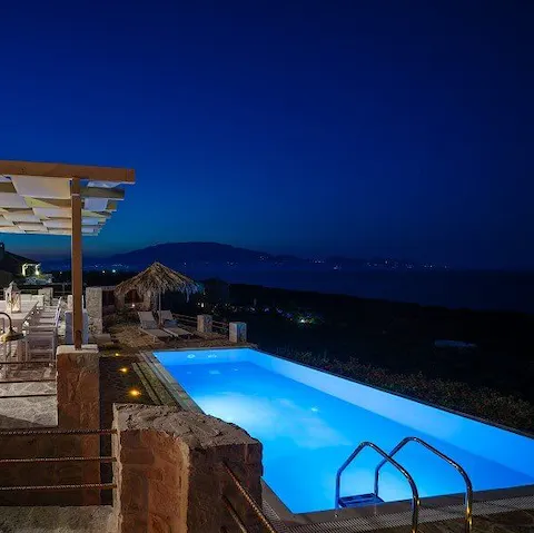 Start or end your days with a swim in the private infinity pool