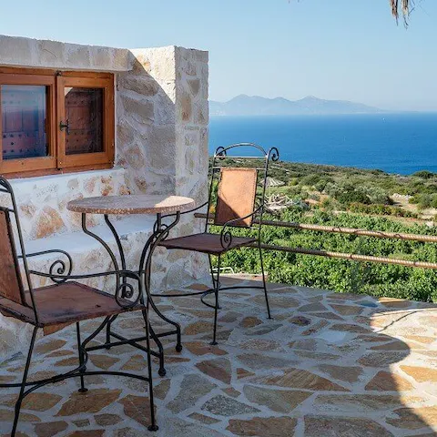 Enjoy breakfast on the balcony with sea views