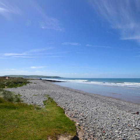 Make the fifteen-minute drive to the coast for deserted beaches and clifftop walks