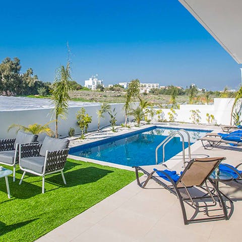 Cool off from the Cyprus sunshine with a dip in the pool