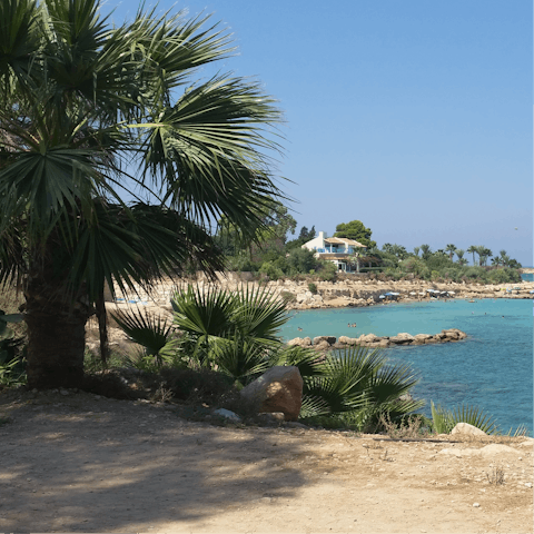 Explore Protaras's pretty beaches and waterfront eateries