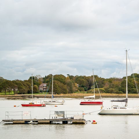 Enjoy sailing on the River Hamble – you're ideally located between the Royal Southern Yacht Club and the Hamble River Sailing Club 