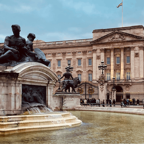 Visit Buckingham Palace – a twenty-minute walk away