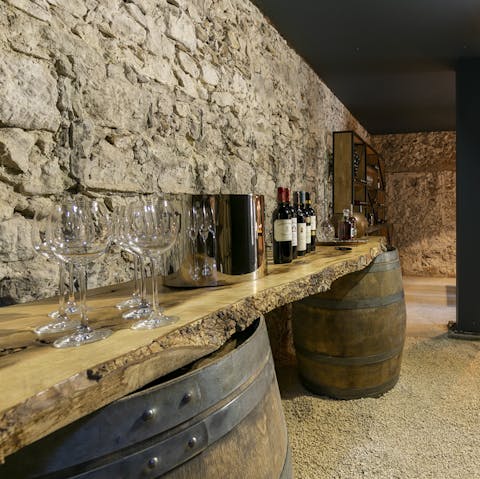 Indulge in your own wine tasting sessions in the private cellar – your host can help you arrange