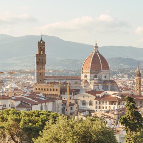 Explore the inspiring landscape of Florence from this home near the historic centre