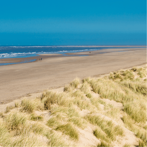 Drive fifteen minutes to reach gorgeous Sheringham Beach