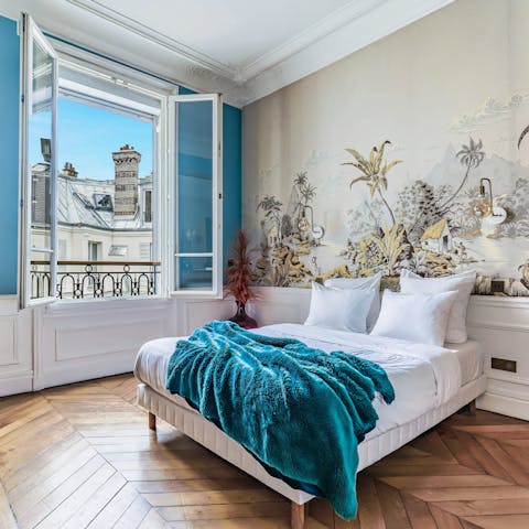 Wake up to 8th arrondissement views from the beautiful bedrooms
