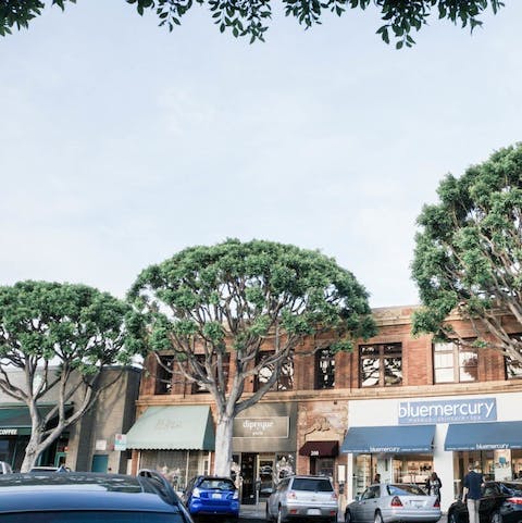 Stroll the tree-lined streets of Larchmont Village
