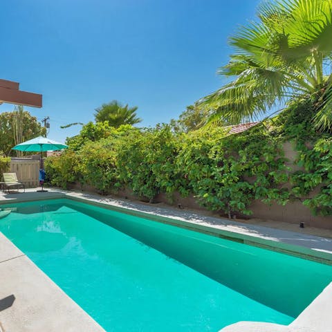 Take in dip in your private pool