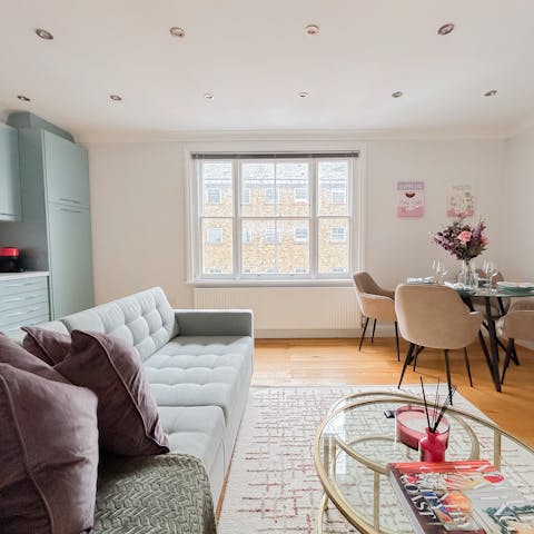 Get cosy in the contemporary living space back home